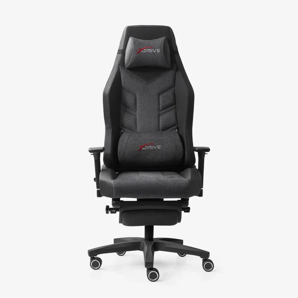 xDrive Fırtına Professional Gaming Chair Fabric Gray/Black with Feet Extension - 2
