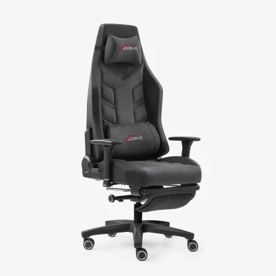 xDrive Fırtına Professional Gaming Chair Fabric Gray/Black with Feet Extension - 1