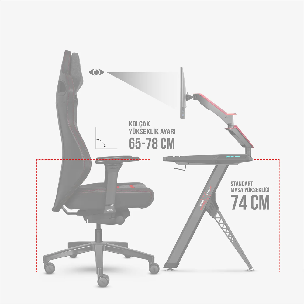 xDrive KARATAY Professional Gaming Chair Fabric Black - 11