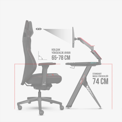 xDrive KARATAY Professional Gaming Chair Fabric Blue - 11