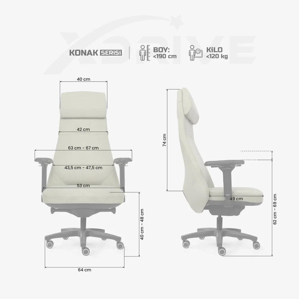 xDrive Business Konak Office Chair Large Fabric Green - 4