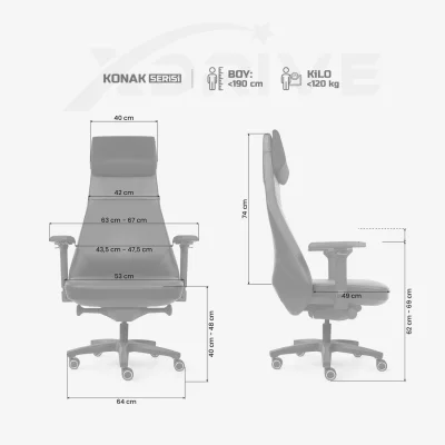 xDrive Business Konak Office Chair Large Leather Black - 4