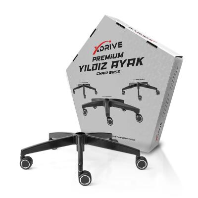 xDrive Premium Metal Ayak İnce Siyah (Tekerlek Dahil) - xDrive