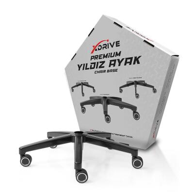 xDrive Premium Metal Ayak Kalın Siyah (Tekerlekler Dahil) - xDrive