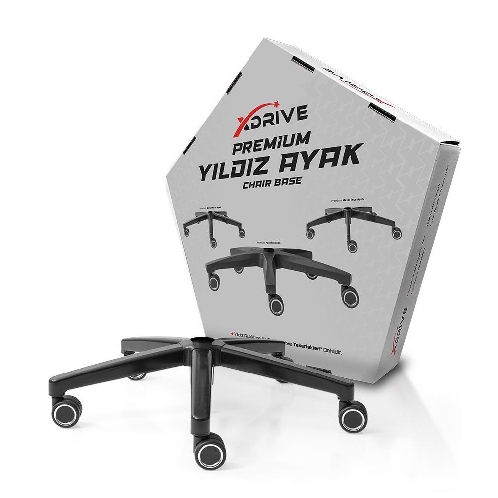 xDrive Premium Metal Ayak Kalın Siyah (Tekerlekler Dahil) - 1