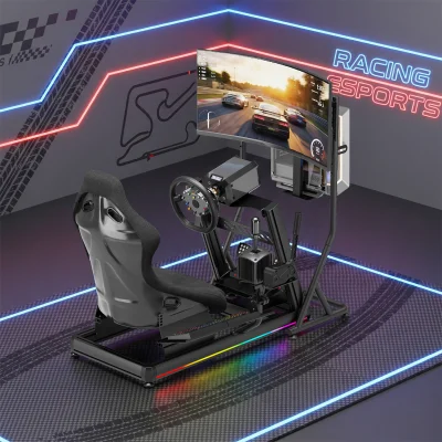 xDrive RGB Alüminyum Yarış Simülatörü Kokpiti ve F1 Koltuğu Bs01 - 2