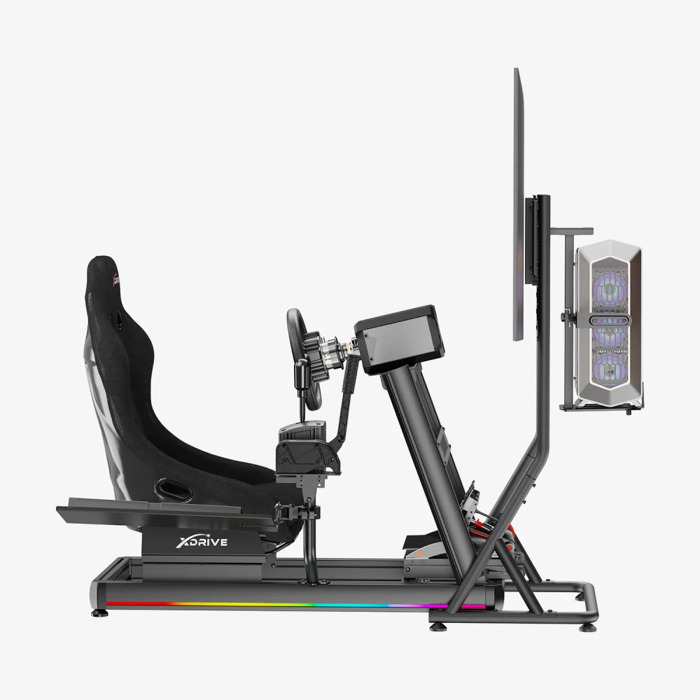 xDrive RGB Alüminyum Yarış Simülatörü Kokpiti ve F1 Koltuğu Bs01 - 4