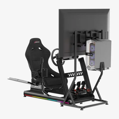 xDrive RGB Alüminyum Yarış Simülatörü Kokpiti ve F1 Koltuğu Bs01 - 5