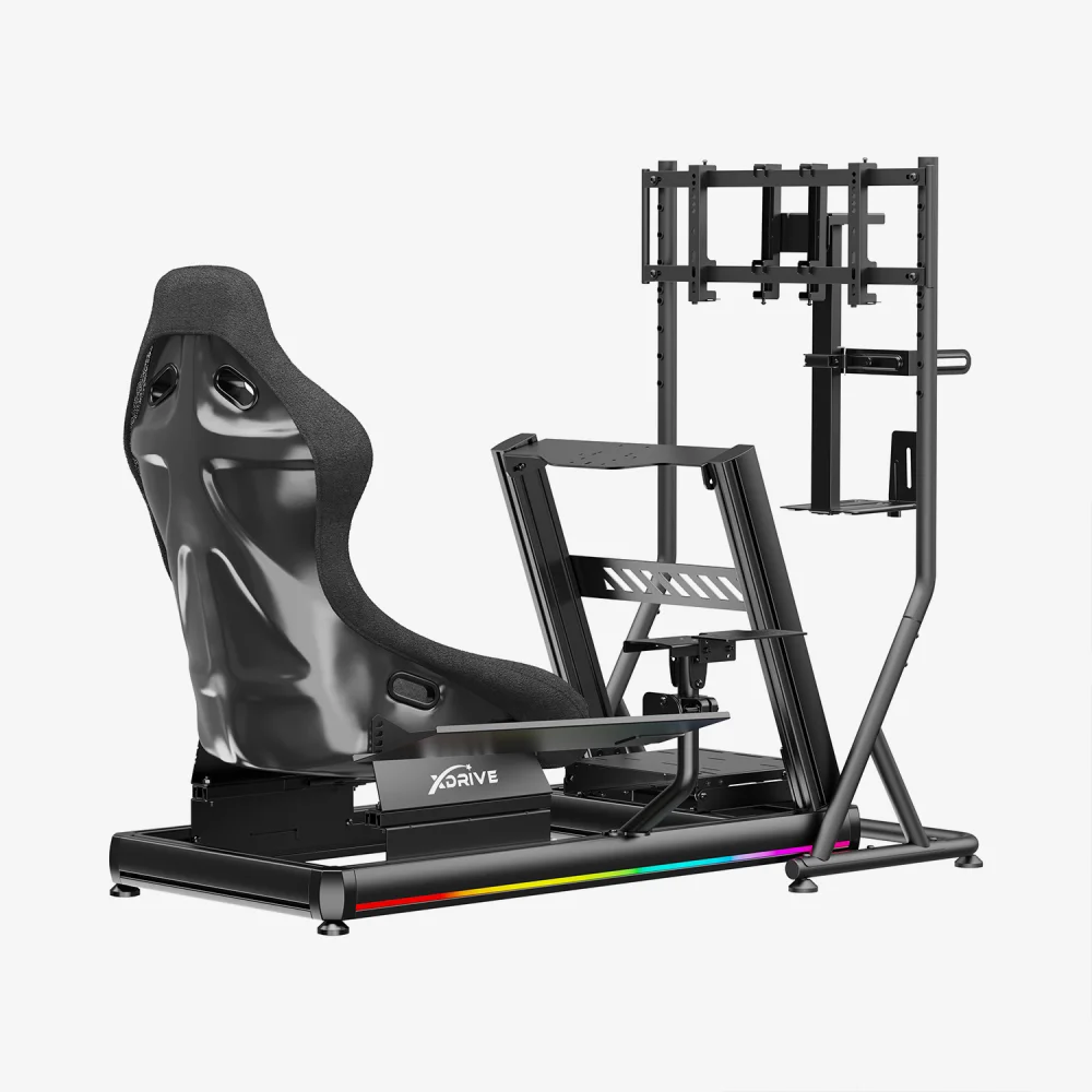 xDrive RGB Alüminyum Yarış Simülatörü Kokpiti ve F1 Koltuğu Bs01 - 6