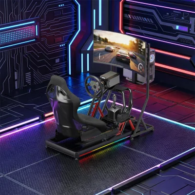 xDrive RGB Alüminyum Yarış Simülatörü Kokpiti ve F1 Koltuğu Bs02 - 2