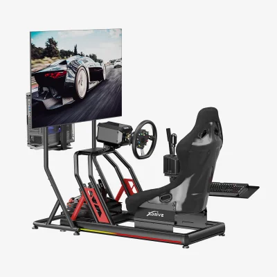 xDrive RGB Alüminyum Yarış Simülatörü Kokpiti ve F1 Koltuğu Bs02 - 3