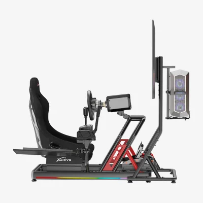xDrive RGB Alüminyum Yarış Simülatörü Kokpiti ve F1 Koltuğu Bs02 - 5