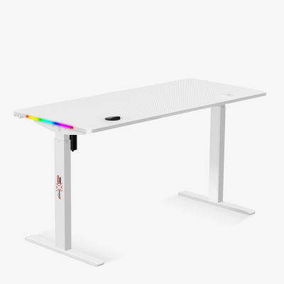 xDrive Rüzgar Yükseklik Ayarlı RGB Oyuncu & Çalışma Masası Beyaz ( 140x60 ) - 3