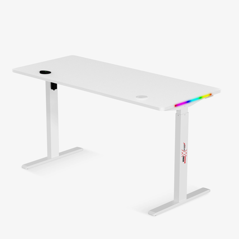 xDrive Rüzgar Yükseklik Ayarlı RGB Oyuncu & Çalışma Masası Beyaz ( 140x60 ) - 5