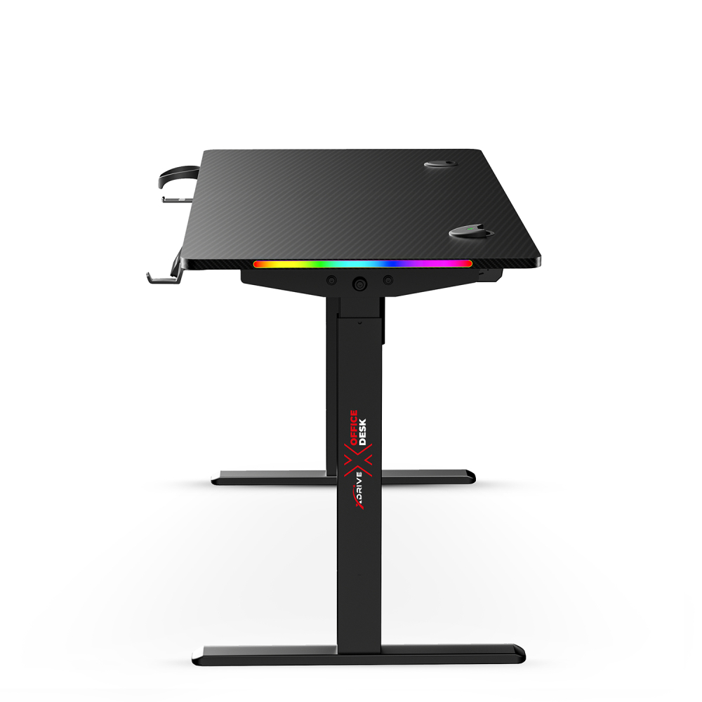 xDrive Rüzgar Yükseklik Ayarlı RGB Oyuncu & Çalışma Masası Siyah ( 140x60 ) - 4