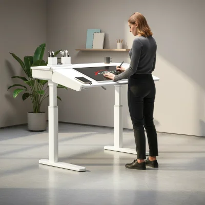 xDrive Safir Height Adjustable Drawing and Office Desk - 4