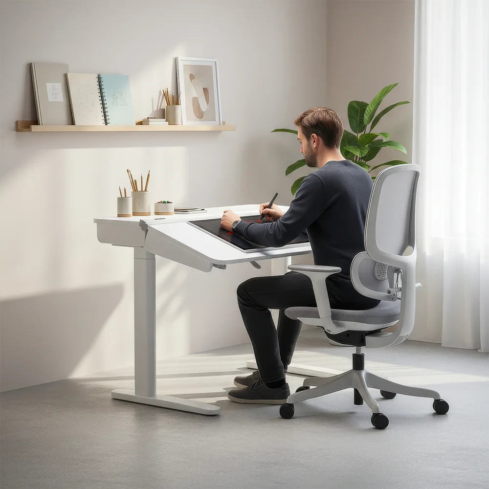 xDrive Safir Height Adjustable Drawing and Office Desk - 3