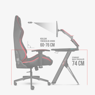 xDrive SANCAK Professional Gaming Chair Pink / White - 9