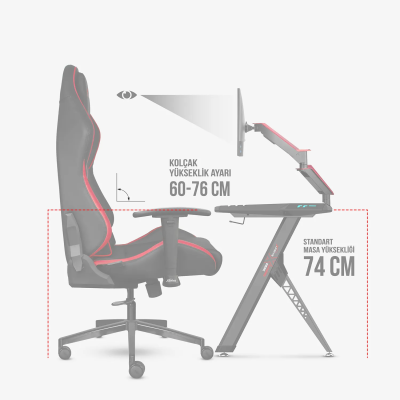xDrive SANCAK Professional Gaming Chair Red / Black - 10