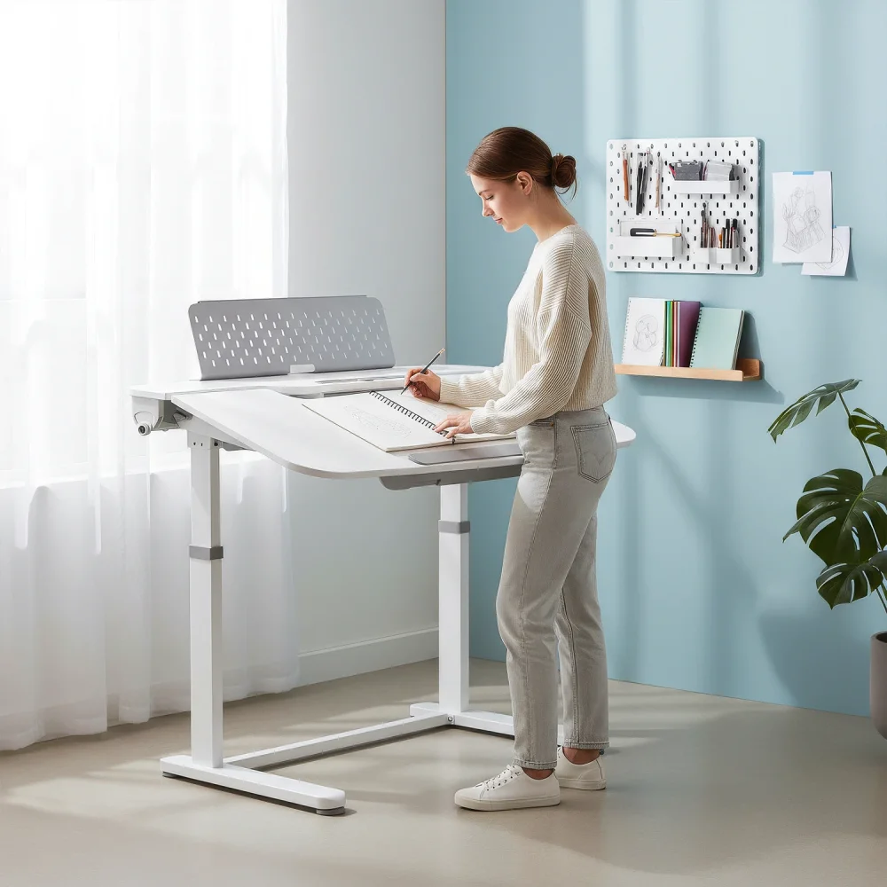 xDrive Simya Height Adjustable Drawing and Office Desk 120*72 - 3