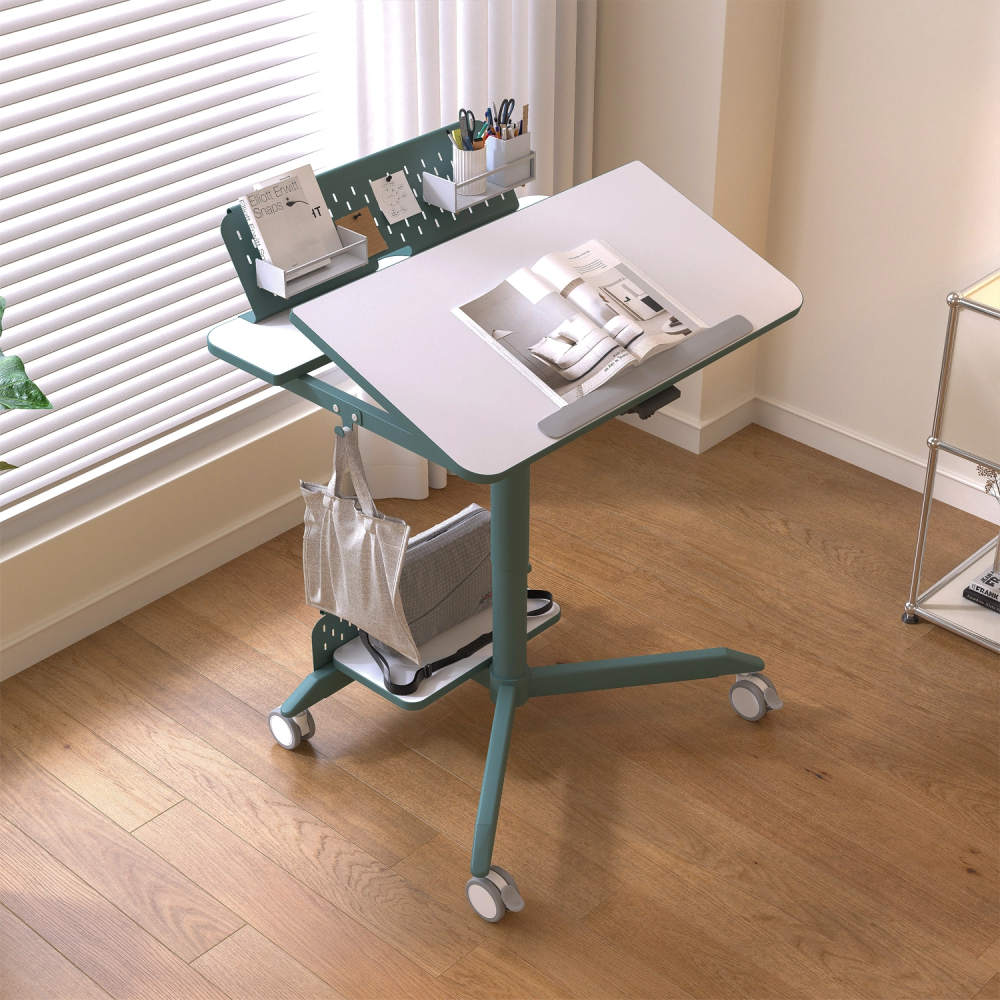 xDrive Sina Yükseklik Ayarlı Çizim ve Çalışma Masası Yeşil/Beyaz 78x60 - 3
