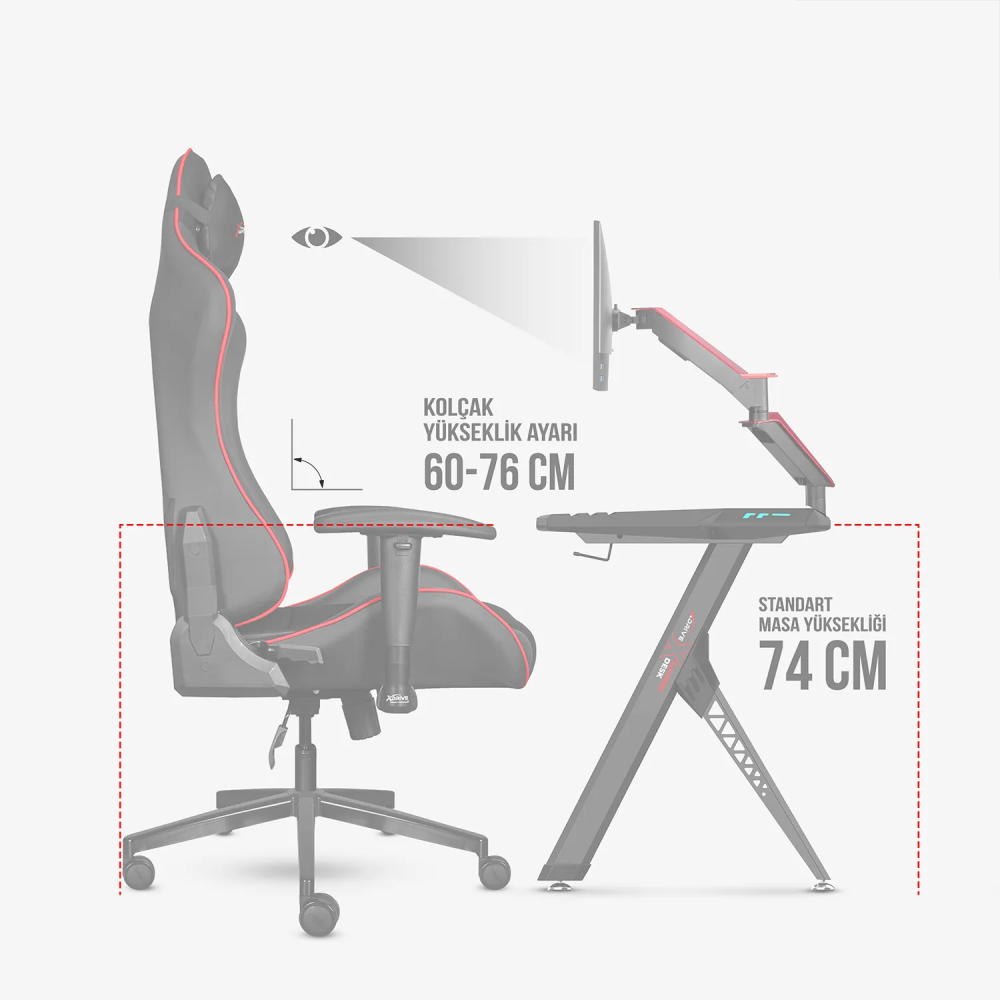 xDrive TORYUM Professional Gaming Chair Blue/Black - 9