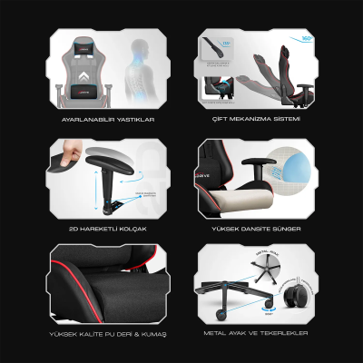 xDrive TORYUM Professional Gaming Chair Blue/Black - 8