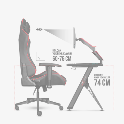 xDrive TORYUM Professional Gaming Chair Red/Black - 9