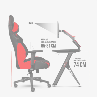 xDrive TUFAN Professional Gaming Chair Black/Black - 9