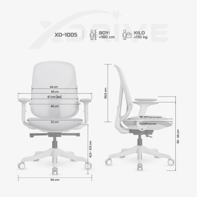 xDrive XD-1005 Office Chair Mesh Gray - 4