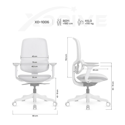 xDrive XD-1006 Office Chair Mesh Gray - 4
